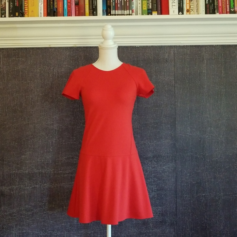 Uniqlo Red Jersey Skater Dress
